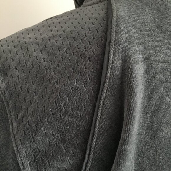 NIKE Long Sleeve Gray Velvet/Velour Perforation Detail Collared Track Jacket - Picture 13 of 13